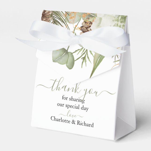 Ballotins Mariage Rustique Woodland Green & Pinecones (Verso)