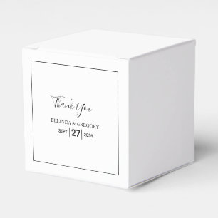 Ballotins Mariage simple minimaliste noir et blanc