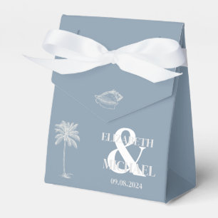 Ballotins Mariage tropical minimaliste Dusty Blue