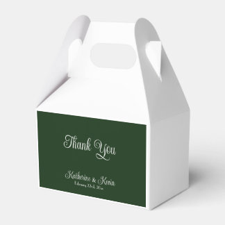 Ballotins Mariage vert et blanc de la forêt minimale