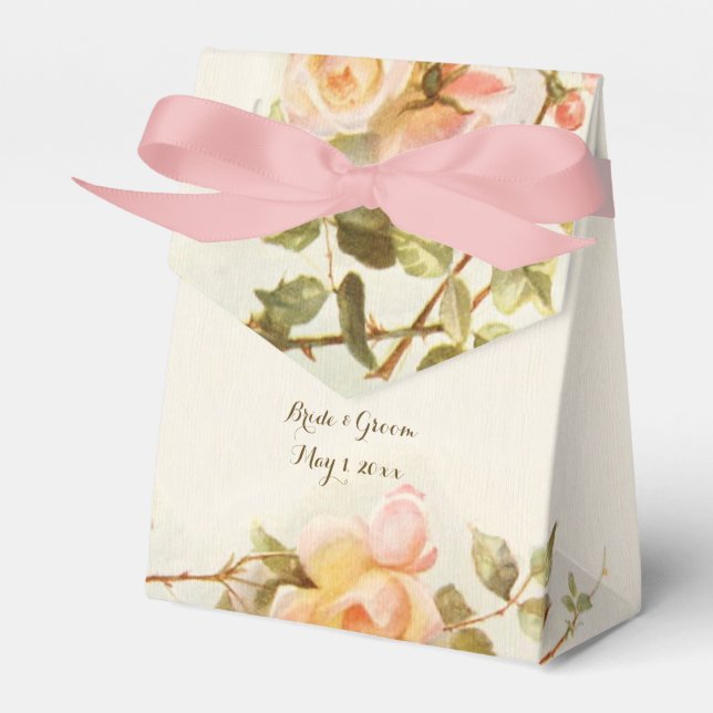 Ballotins Mariage vintage Antique Rose Fleur (Verso)