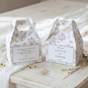Ballotins Mariage Vintage Fleuris Rose Poussiéreuse Rose