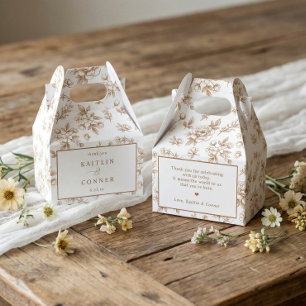 Ballotins Mariage Vintage Floral Terracotta Orange Français