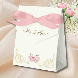 Ballotins Mariage Vintage Ivory Rose Pink Paeonia