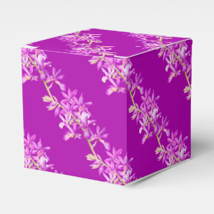 Ballotins Mariage violet fleur d'orchidée aquarelle préférer
