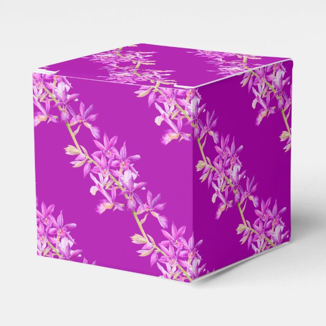 Ballotins Mariage violet fleur d'orchidée aquarelle préférer (Verso)