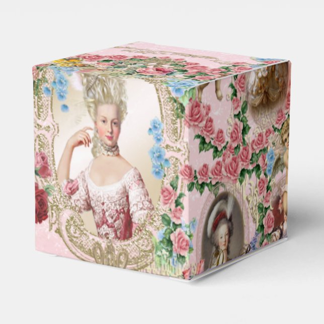 Ballotins Marie Antoinette  Rose of Versailles Favor Box sq (Arrière)