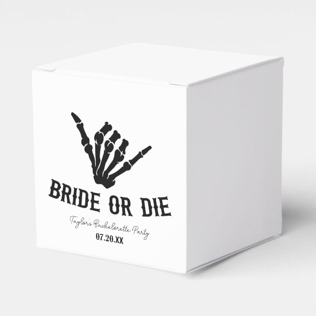 Ballotins Mariée ou mort Rockstar Skeleton Bachelorette Part (Verso)