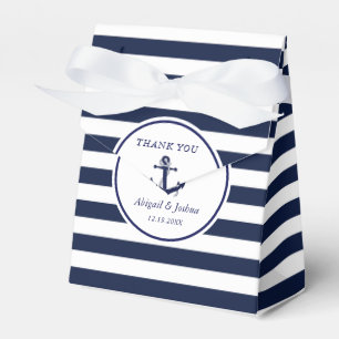 Ballotins Marine Ancre nautique Mariage rayé Personnalisé Fa