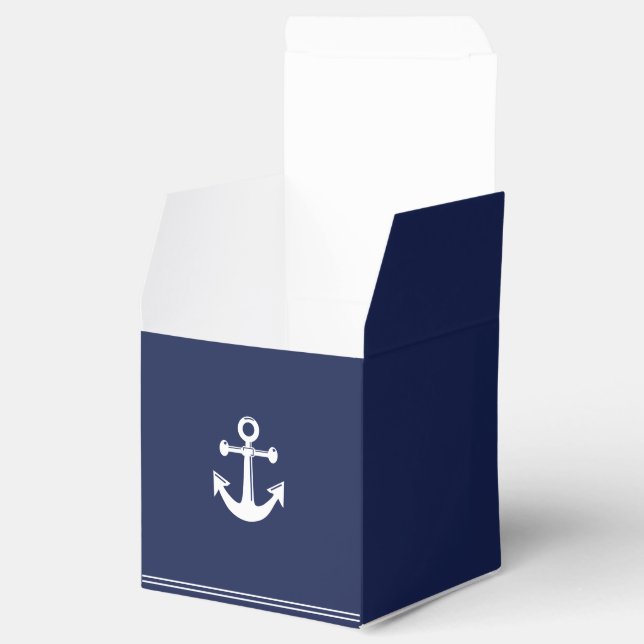 Ballotins Marine Bleu Mariage Nautique Favoriser Boîtes Avec (Ouvert)