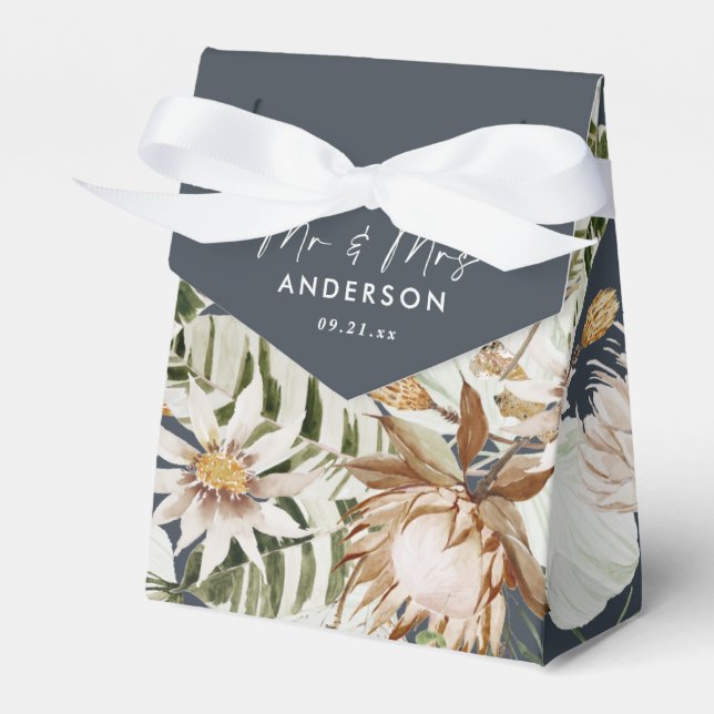 Ballotins Marine bleu tropical moderne élégant m et mrs (Verso)