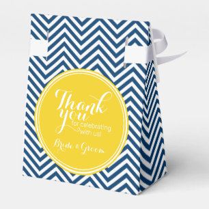 Ballotins Marine Blue Chevrons - Merci Mariage
