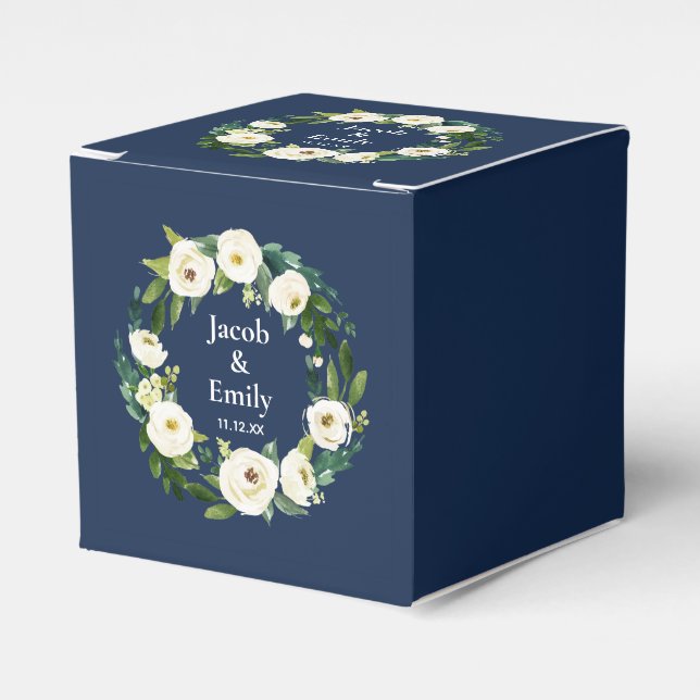 Ballotins Marine Blue Greenery Noms personnalisés Date Maria (Verso)
