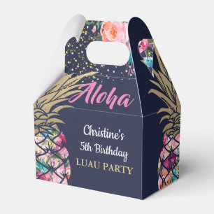 Ballotins Marine Blue Tropical Anniversaire floral rose Aigu