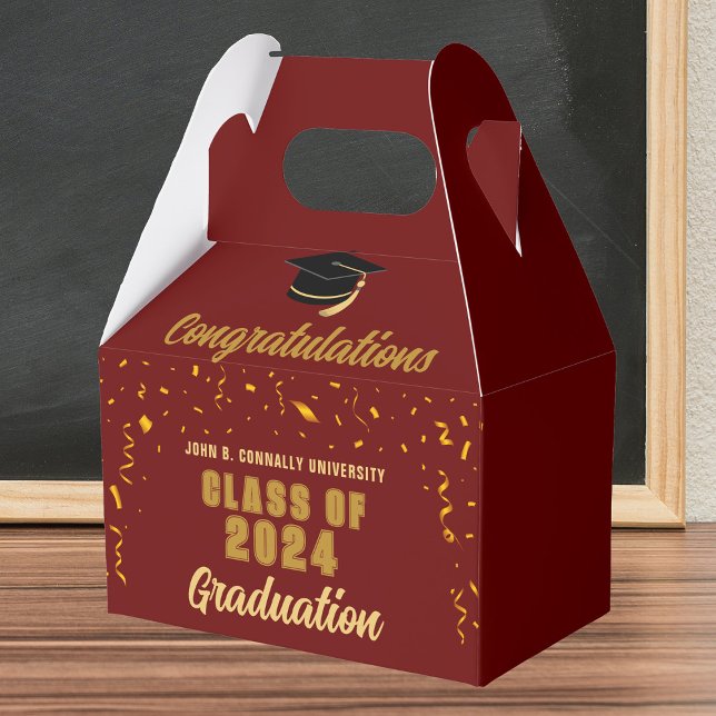 Ballotins Maroon Gold Félicitations 2025 Graduation Party (Créateur téléchargé)