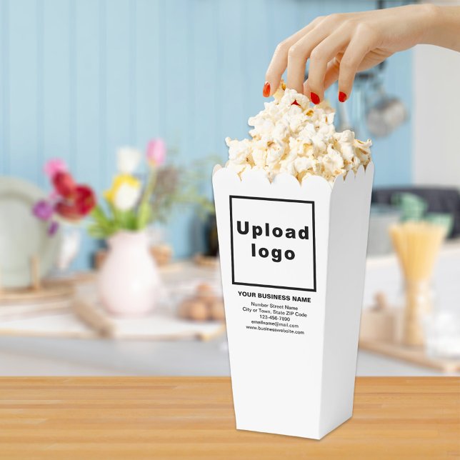 Ballotins Marque commerciale sur boîte à maïs blanc (Business brand on popcorn box)