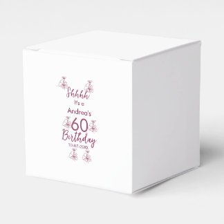 Ballotins Marron blanc mauve montre nom floral 60e anniversa