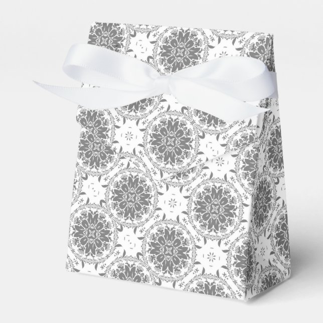 Ballotins Masque d'ornement de folklore blanc et gris (Verso)