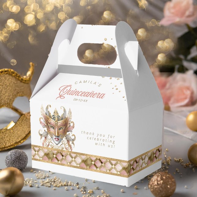 Ballotins Masquerade Masque Motif Arlequin Rose Gold ID1031 (Créateur téléchargé)