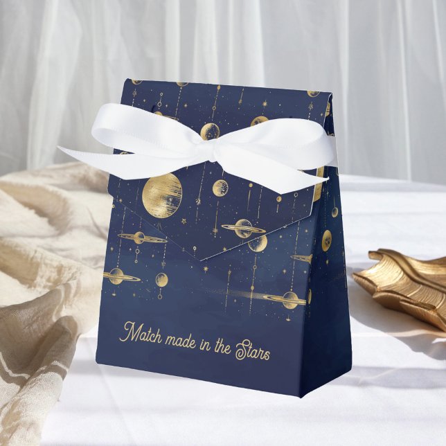 Ballotins Match fait dans le Stars Blue Gold Wedding Favor (Créateur téléchargé)