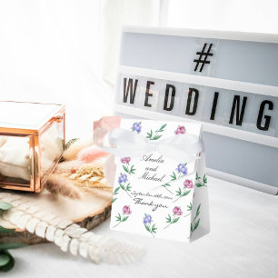 Ballotins Mauve Blue Peonies Floral Mariage