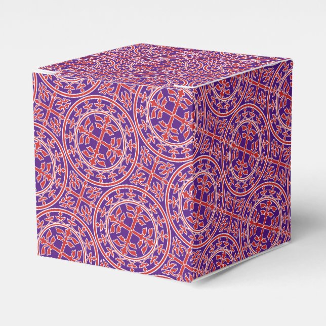 Ballotins Médiéval Rouge Blanc Violet Feuille Romane (Verso)