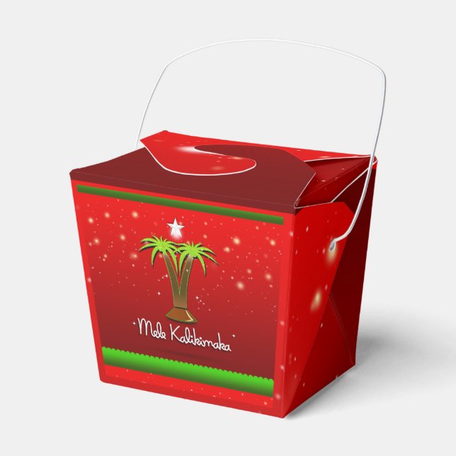 Ballotins Mele Kalikimaka Palm Tree pour Noël (Verso)
