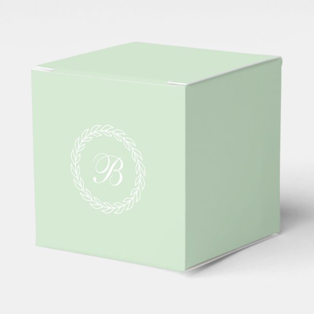 Ballotins Menthe verte avec couronne de laurier blanc avec M (Verso)