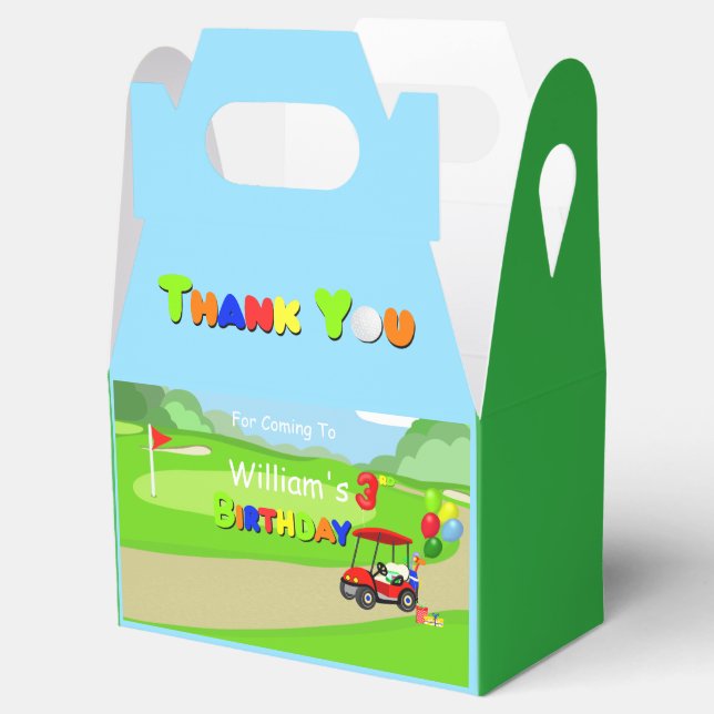 Ballotins Merci 3e anniversaire Red Golf Cart Boy's (Ouvert)
