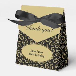 Ballotins Merci 65e anniversaire Gold/Black Numéro Motif
