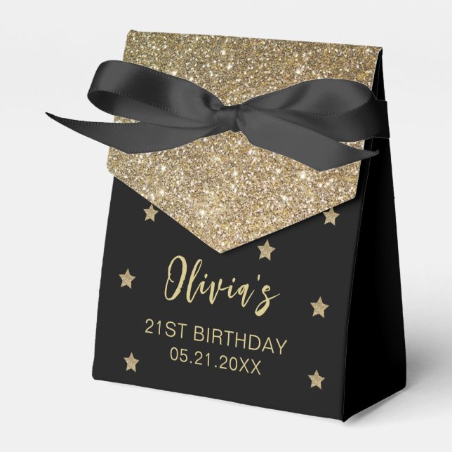 Ballotins Merci Anniversaire Gold Parties scintillant étoile (Verso)