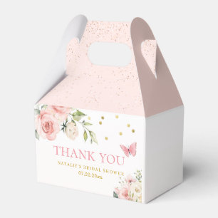 Ballotins Merci Aquarelle Cute Floral rose or Parties scinti