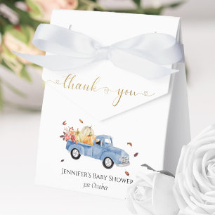 Ballotins Merci Automne Bleu Vintage Baby shower camion