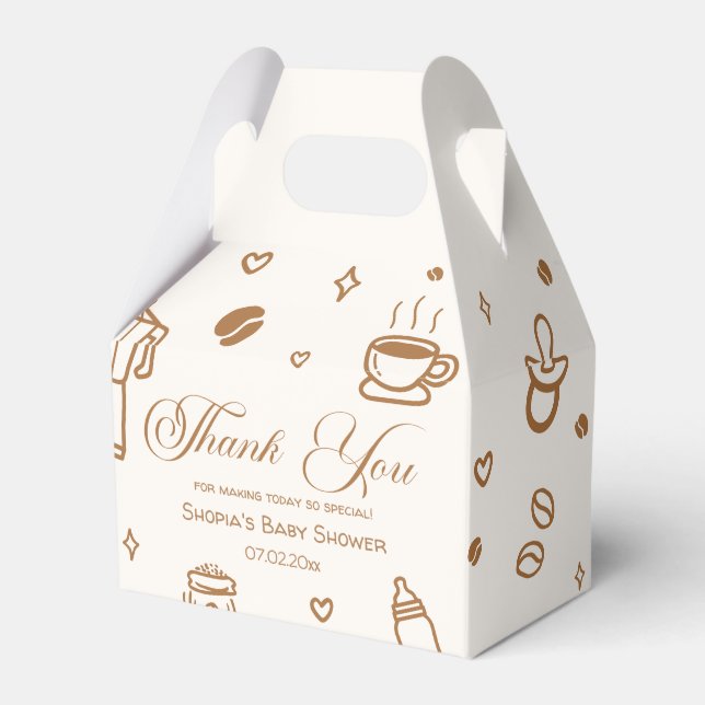 Ballotins Merci Baby shower café (Verso)