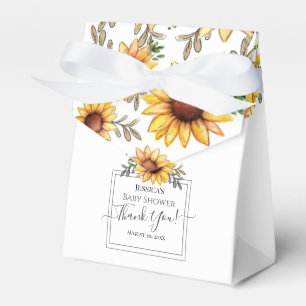 Ballotins Merci Baby shower de tournesol aquarelle