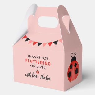 Ballotins Merci d'avoir papillonné sur la coccinelle rose