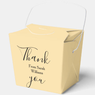 Ballotins Merci de ajouter nom jaune Pastel boho mariage