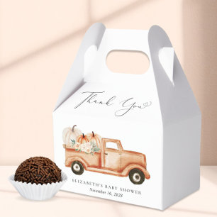 Ballotins Merci de Baby shower de camion Vintage Citrouille