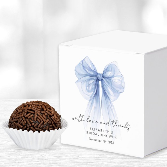 Ballotins Merci de Fête des mariées de Bow bleu Coquette (Créateur téléchargé)