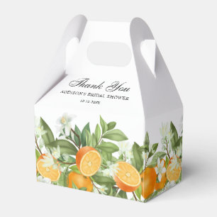 Ballotins Merci de Fête des mariées en fleurs orange d'aquar