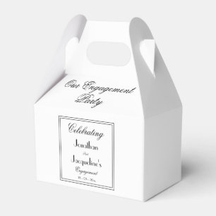 Ballotins Merci de partie d'engagement Favor Script Chic