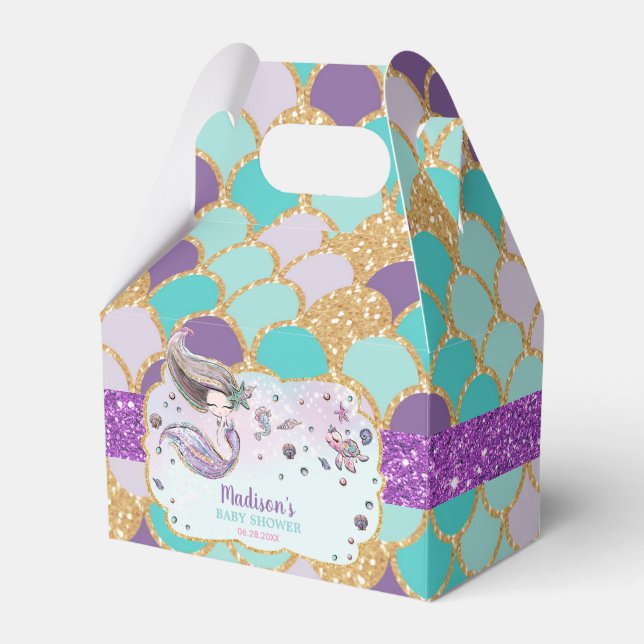 Ballotins Merci fille de Baby shower de sirène mignonne Whim (Verso)