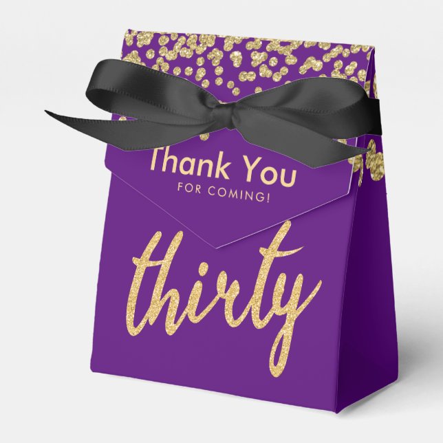 Ballotins Merci Gold Purple "Trente Anniversaire (Verso)