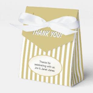 Ballotins Merci - Gold Simple Stripes Motif