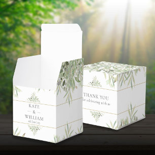Ballotins Merci Mariage de feuillage vert Ballotin