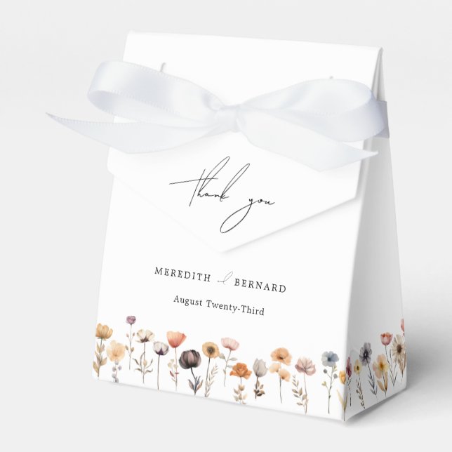 Ballotins Merci Mariage floral coloré (Verso)