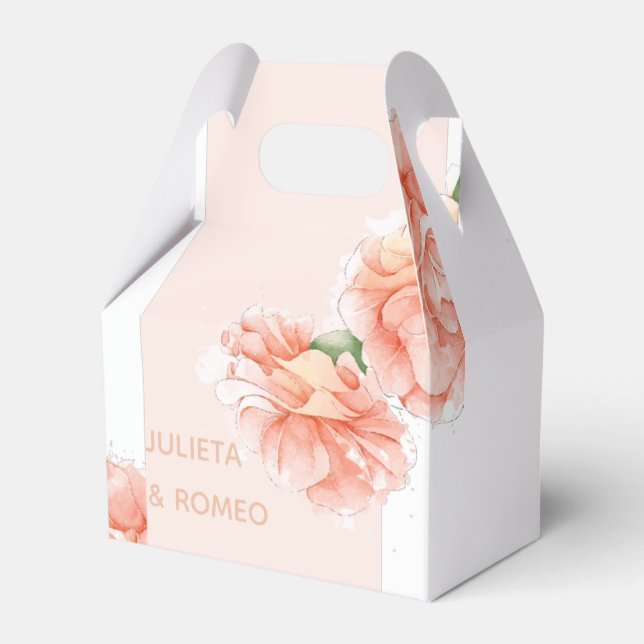 Ballotins Merci Mariage floral moderne (Verso)