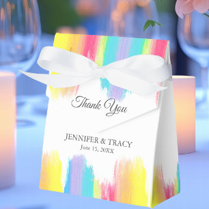 Ballotins Merci Mariage LGBTQ à l'eau vive arc-en-ciel