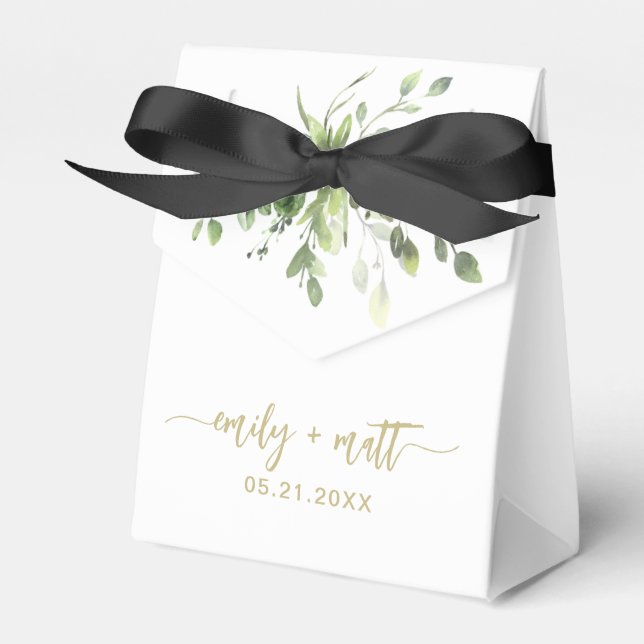 Ballotins Merci mariage moderne Eucalyptus Ballotin (Verso)
