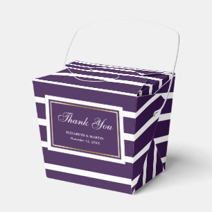 Ballotins Merci Mariage moderne violet or